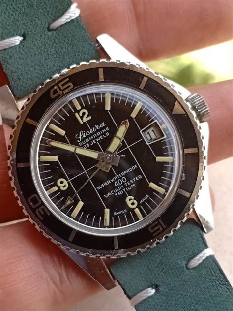 sicura super waterproof breitling diver plongeur|Sicura Breitling 400 Vacuum Submarine Diver Vintage Watch .